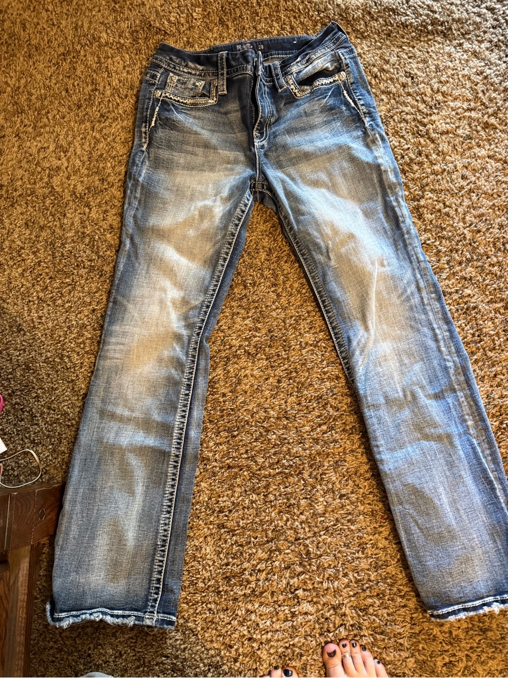 Miss Me Dark Blue Distressed Denim Jeans